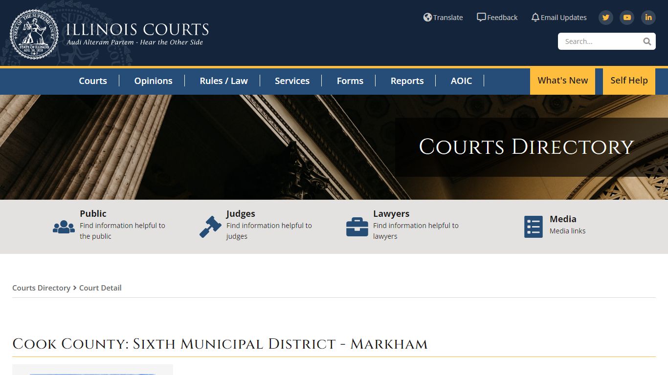 Cook County: Sixth Municipal District - Markham - State of Illinois ...